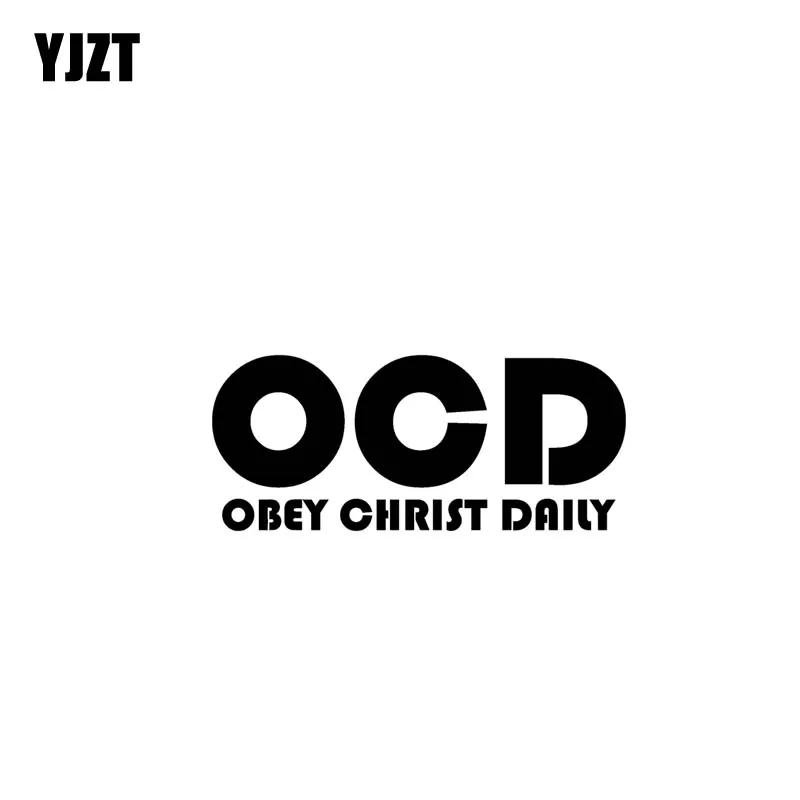 YJZT 17 8 см * 7 6 OCD ежедневные виниловые наклейки на автомобиль и мотоцикл OBEY Христос