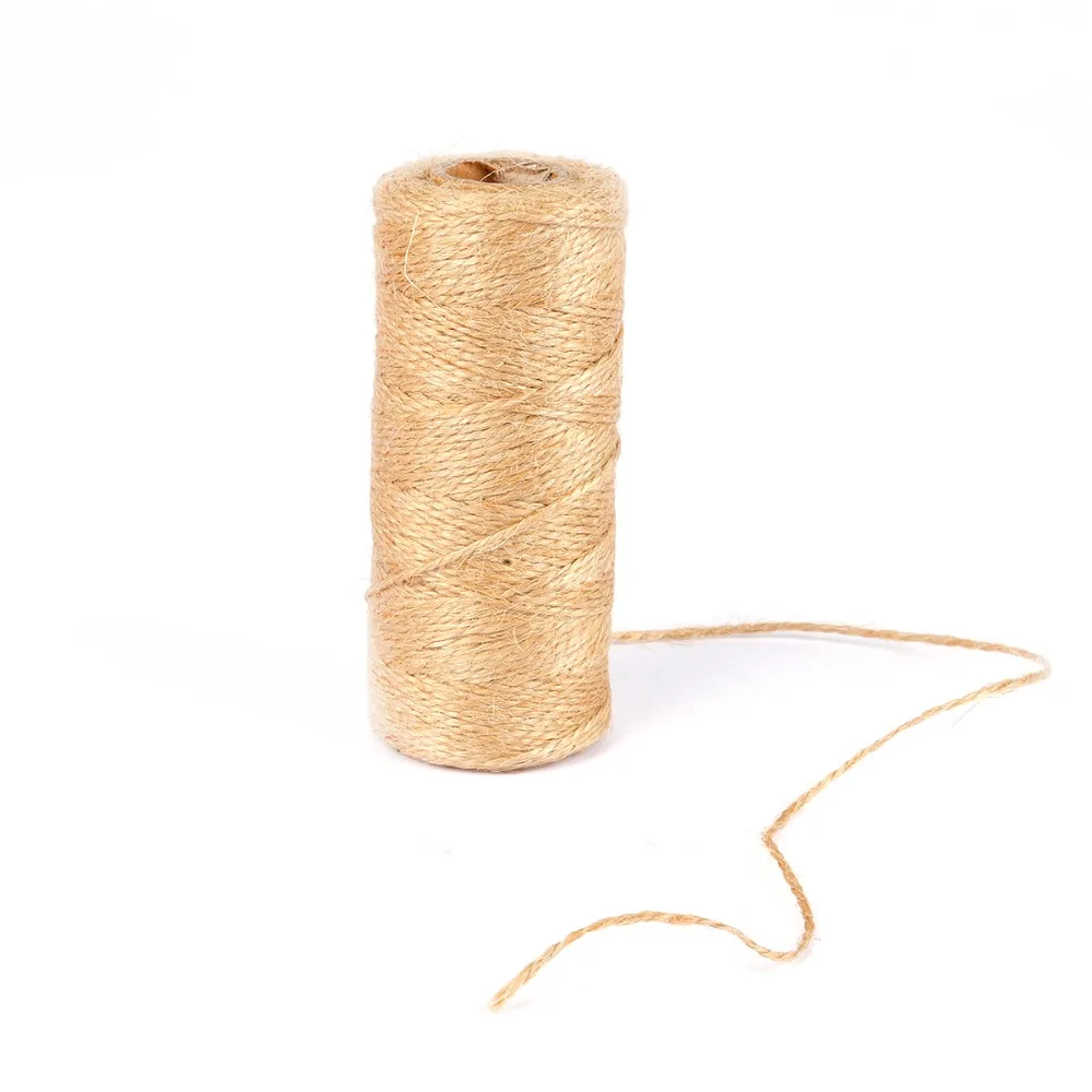 Natural 100M Jute Twine Burlap String Hemp Rope Cords Thread For Party Wedding Gift Wrapping DIY Scrapbooking Florists Craft |