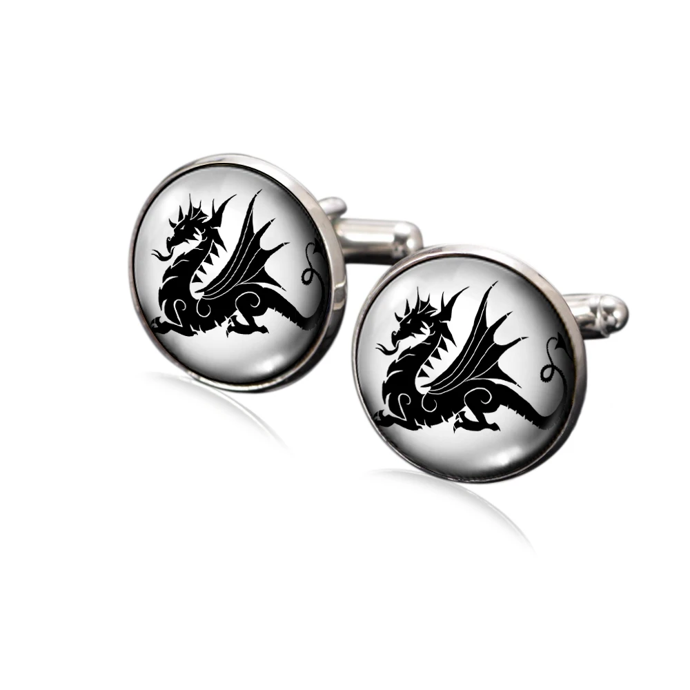 1 пара парусный спорт якорь тема Запонки 18 мм Стекло Талисманы посеребренные Медь