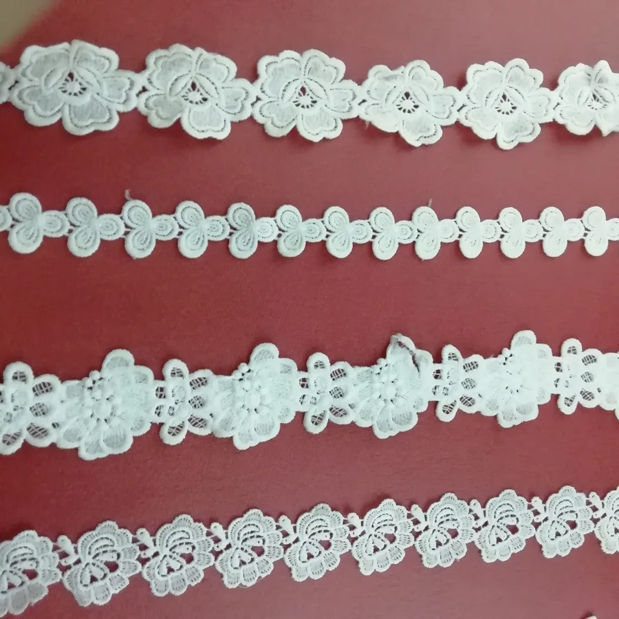 Молочная шелковая кружевная лента белая 1 ярд сделай сам ручная работа Свадебная