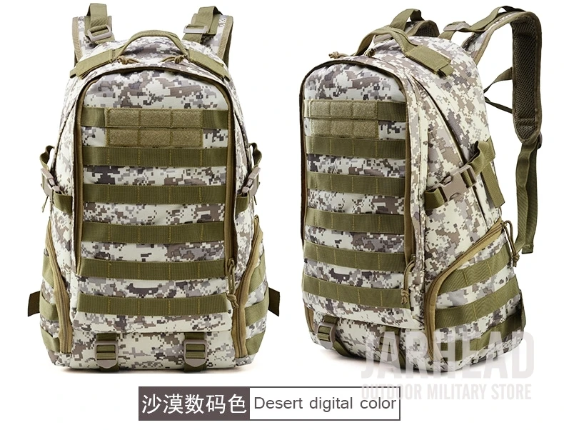 Камуфляжный военный тактический рюкзак, армейский штурмовой пакет, Molle, мужской рюкзак для активного отдыха, походов, кемпинга, охоты, дорожная сумка