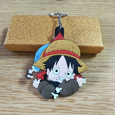 Экшн фигурка Luffy Zoro из японского аниме цельный ПВХ брелок для ключей Минифигурка
