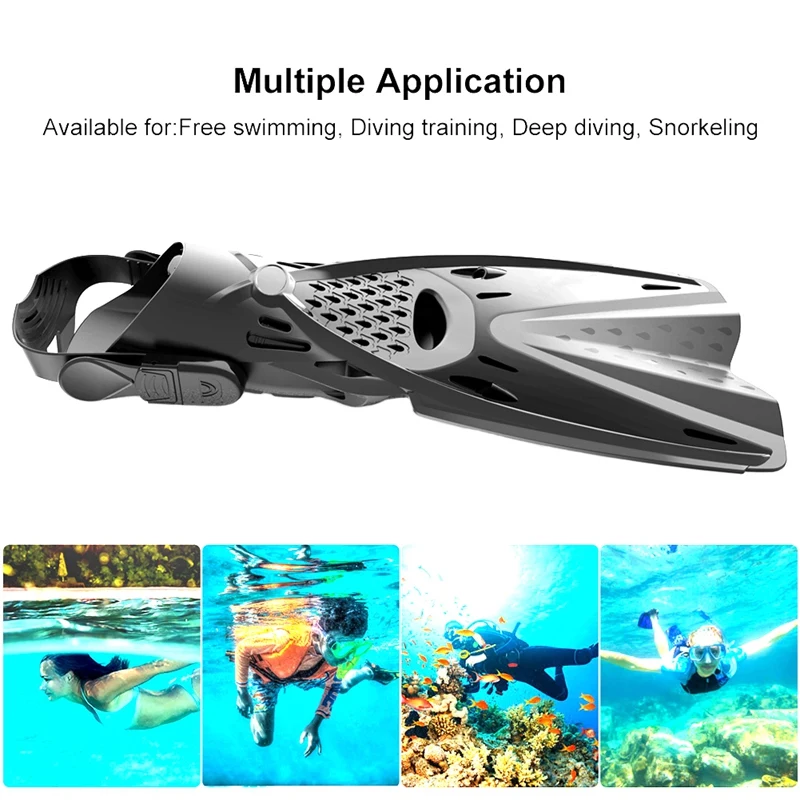 Ласты для подводного плавания детей и взрослых портативные регулируемые