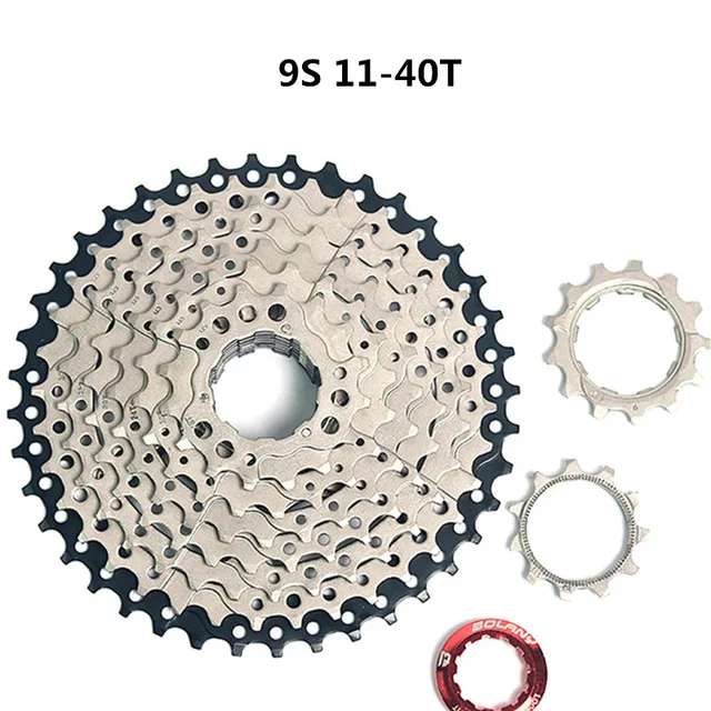 9S 11 40T BOLANY Дорожный/горный велосипед кассета маховик 8 S/9 S/10 S/11 S/12 S 11-52T скорость полный диапазон совместим с SHIMANO - Цвет: 9S 11 40T