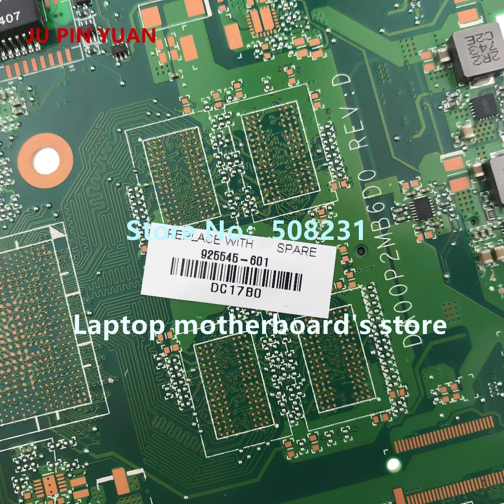 JU PIN YUAN 925525-601 0P2 DA00P2MB6D0 Laptop motherboard For HP 240 G6 Laptop 14-BW Notebook PC E2-9000 fully Tested