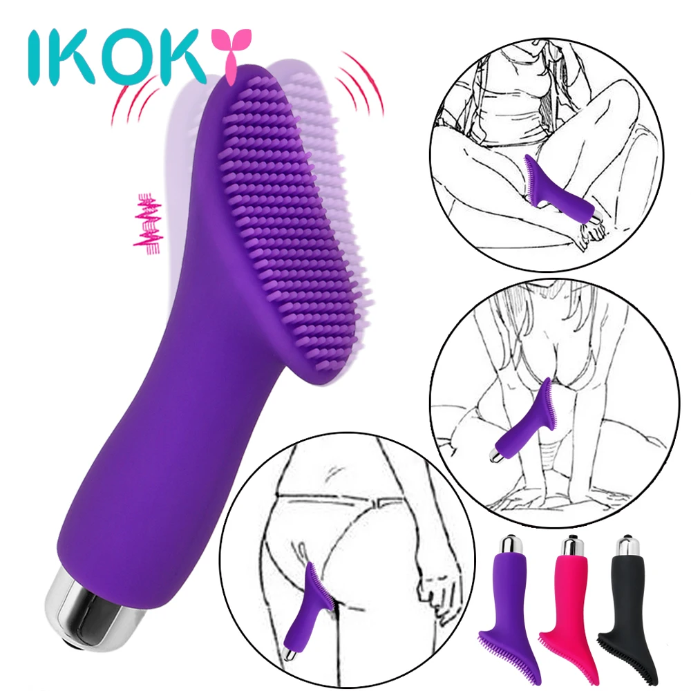 IKOKY Brush Vibrator Vaginal Clitoris Stimulator Sex Toys for Women Erotic G-spot Massage AV Rod Thorn Finger | Красота и здоровье