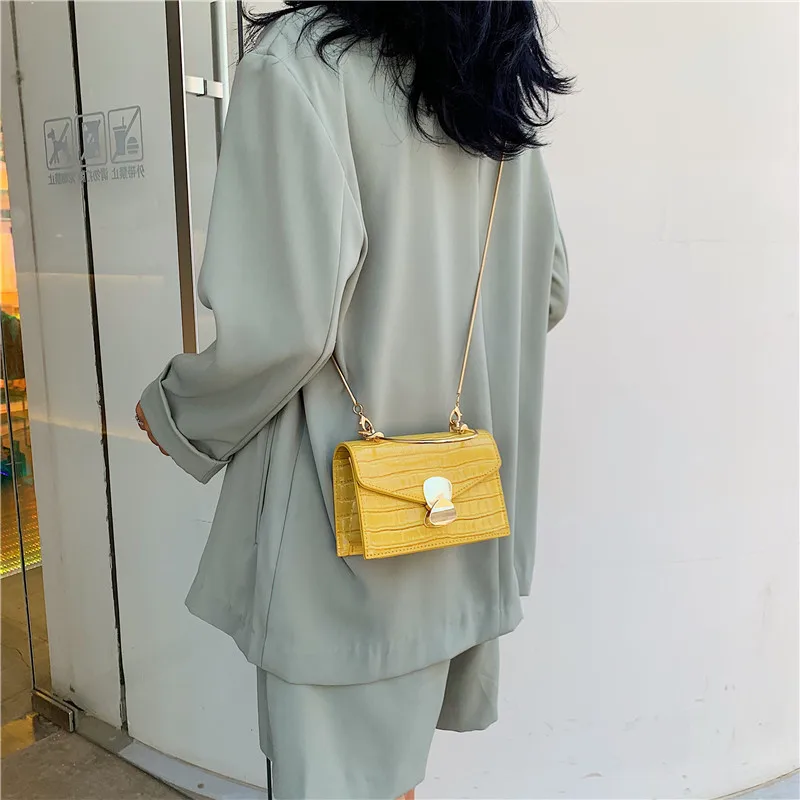 Мини Мода Аллигатор сумки на плечо для женщин из искусственной кожи Tote женские