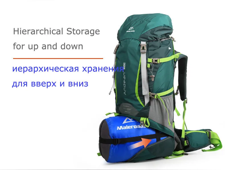Большой 70L Maleroads профессиональный рюкзак для путешествий с системой CR, походные рюкзаки для альпинизма, походов, походов, рюкзаки для мужчин и женщин