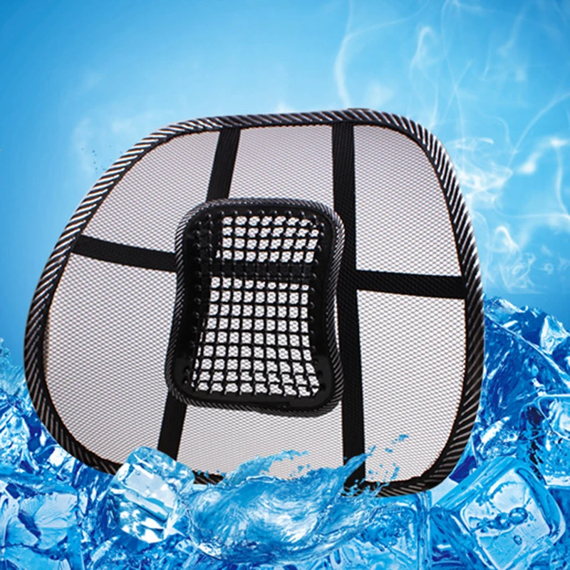 37*42CM Leather Lumbar Support Summer Car Cool Massage Cushion Health Care Waist Tournure | Автомобили и мотоциклы