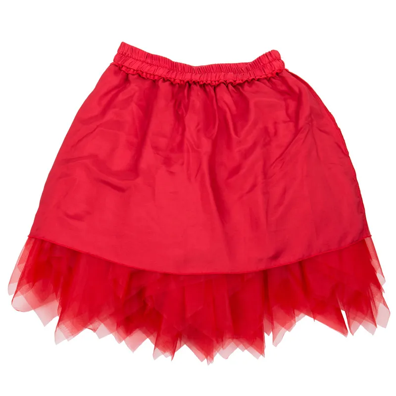 Готическая красная фатиновая многослойная мини-юбка-пачка женская сексуальная