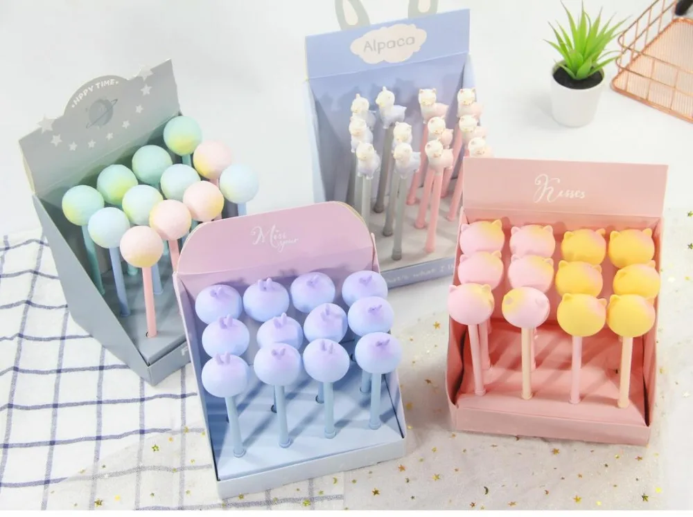 Новая Корейская милая маленькая мультипликационная гелевая ручка канцелярский