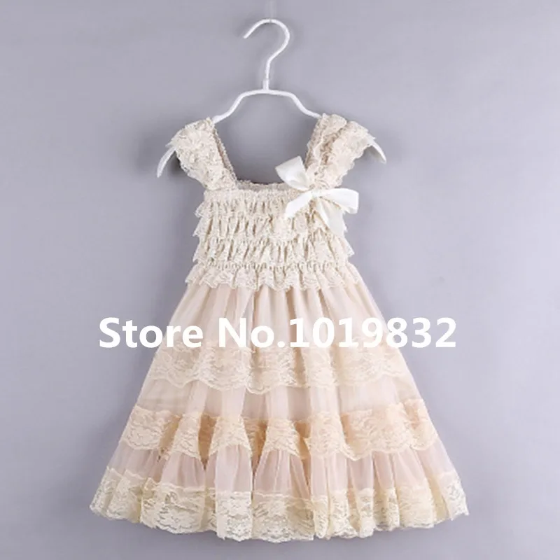 Одежда для девочек цвета слоновой кости кружевные фатиновые Бальные платья с