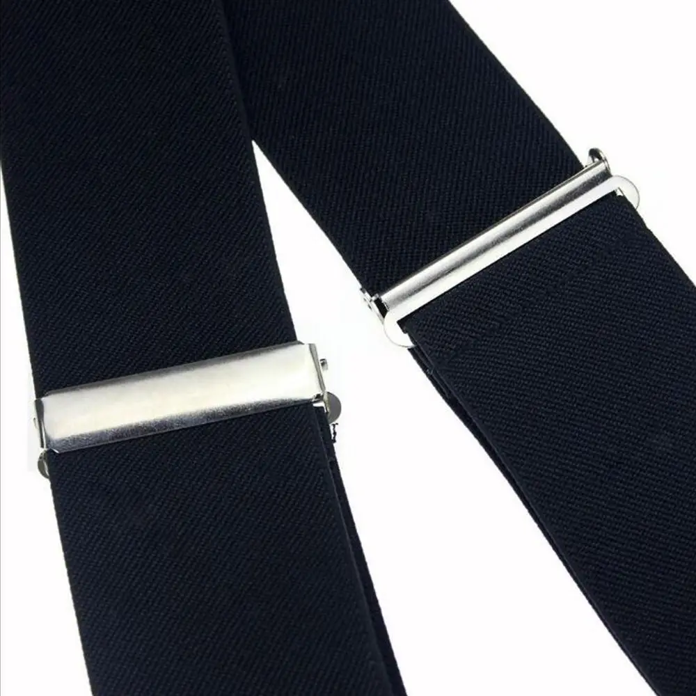 Новый стиль мужские регулируемые кожаные черные кнопки Тип Кнопка подтяжек с