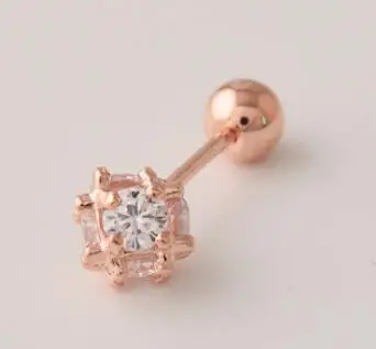 Серьги SaYao 1 шт. с кристаллами 16G 2 мм серьги шарики для ногтей штанга из циркония