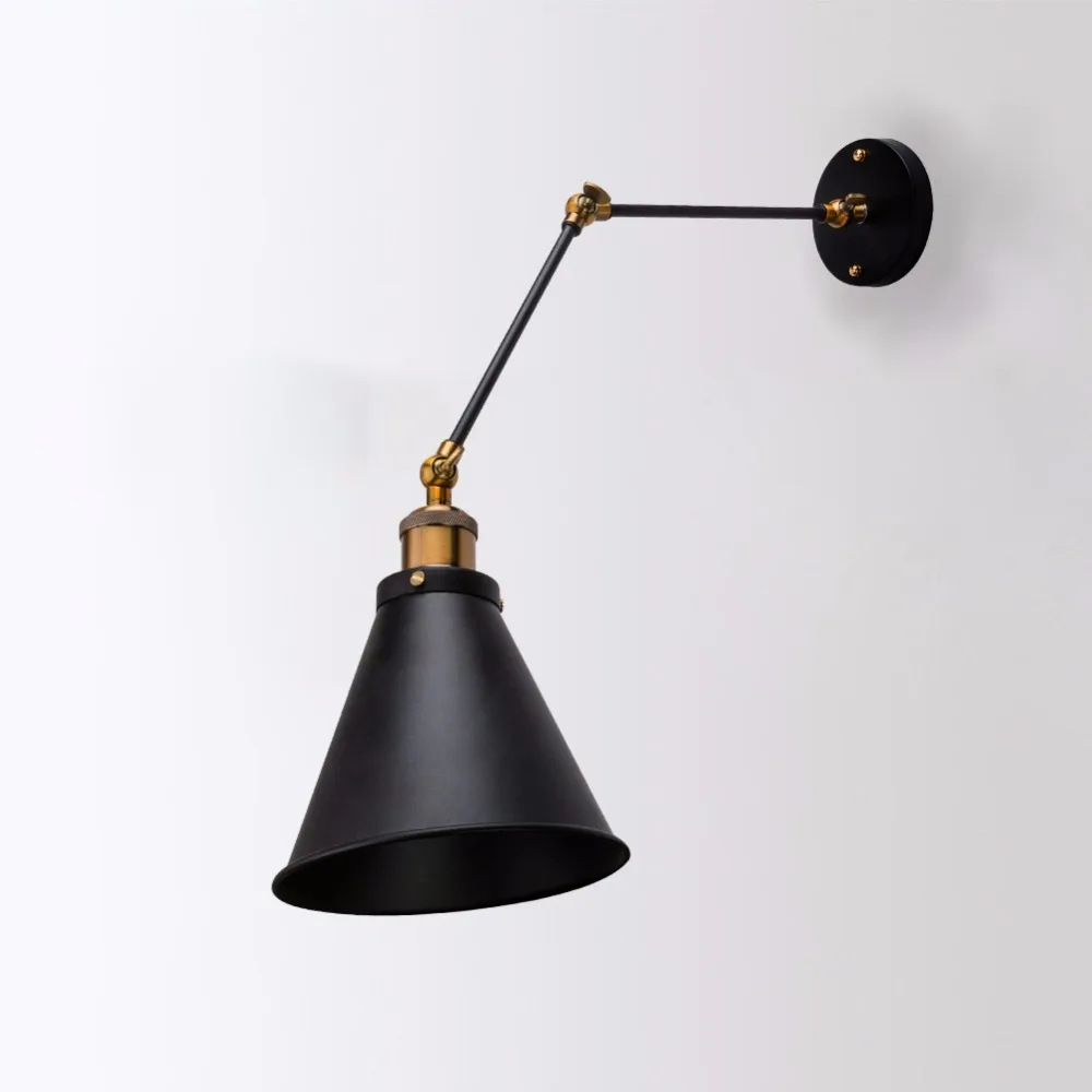Черные промышленные винтажные настенные светильники настенный светильник в