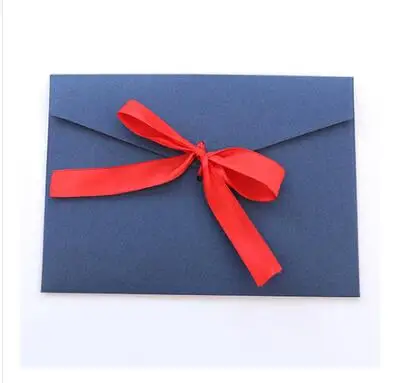 5pcs navy small 5 шт./лот шелковая в стиле ретро лента DIY фестиваль подарок конверт письмо бумаги бабочка узел свадебное приглашение письмо - Цвет: 5pcs navy small