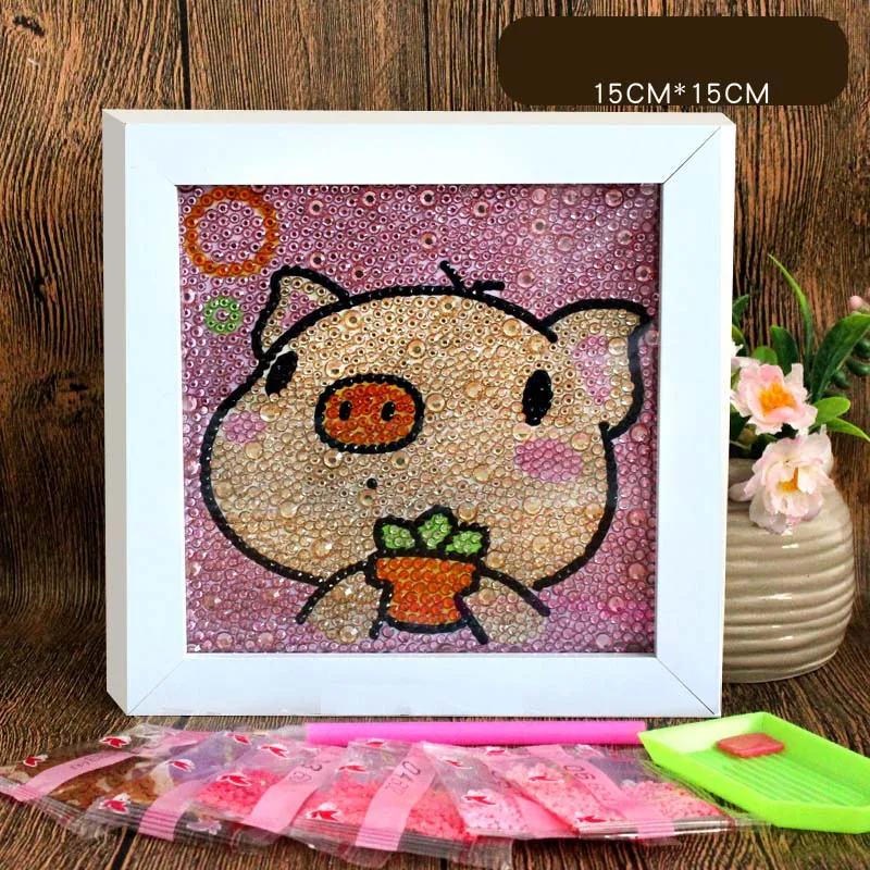 Мультфильм Аниме Животные Собака/кролик/свинья/корова Children5D DIY Diamond паста для