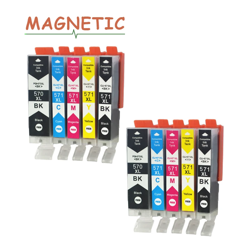 10x PGI570 чернильный картридж PGI 570 для Canon PIXMA MG5750 MG5751 MG5752 MG5753 MG6850 MG6851 MG6852 TS5050 TS5051