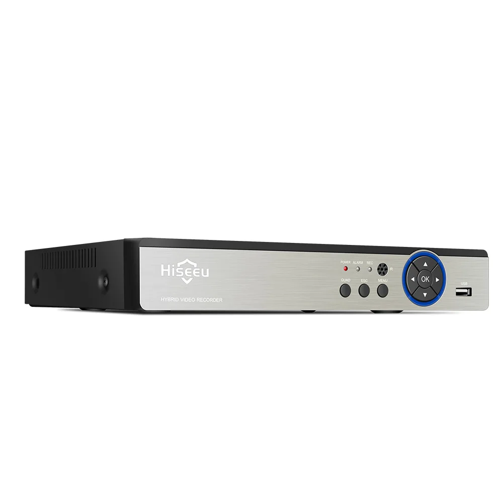 Hiseeu 4CH 960P 8CH 1080P 5 в 1 DVR видеорегистратор для AHD аналоговая камера IP камера P2P Cctv система DVR H.264 VGA HDMI
