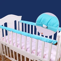cotton thick baby crib bed guardrails protector 1 pair crib bumper strips for newborn baby safety protection bumpers 5 sizes