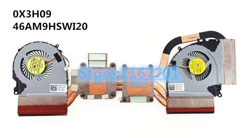 

New ORG Laptop/Notebook CPU/GPU cooling Radiator heatsink&Fan for Dell Inspiron Speed 15PD 15-5000 5576 5577 0X3H09 46AM9HSWI20