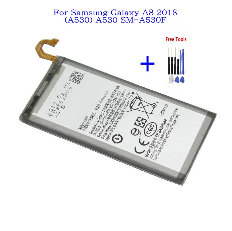 1x3000 мА/ч 3.85VDC EB BA530ABE запасная батарея для Samsung Galaxy A8 2018 (A530) A530 SM A530F + набор