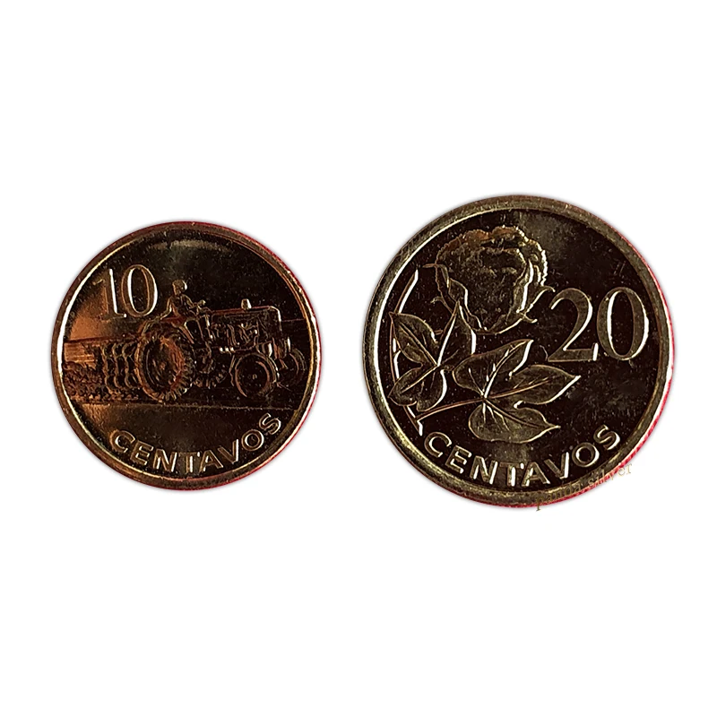 Мозамбикский набор 2 шт. (10 + 20 центавос) 2006 оригинальные монеты UNC KM #134 135