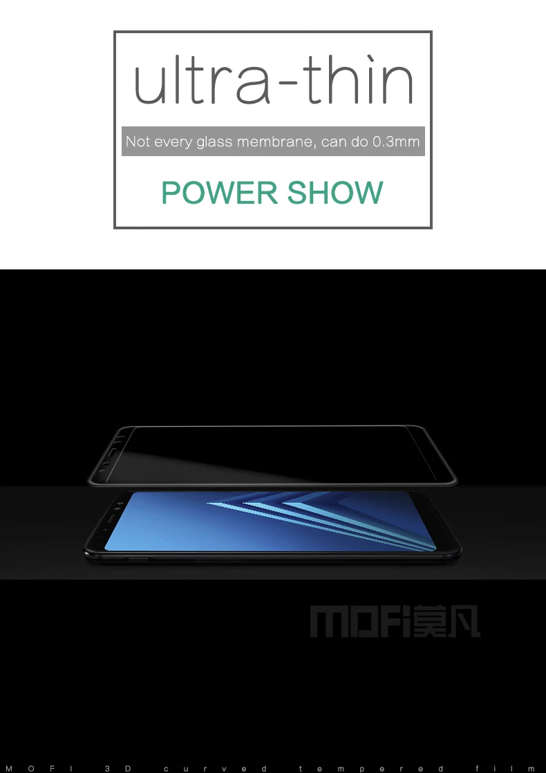 Для Galaxy A8 2018 закаленное стекло MOFI 3D изогнутое полное покрытие для Samsung A530F защита