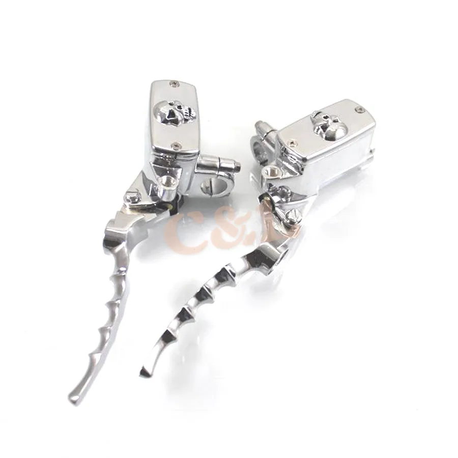 Гидравлический тормозной главный цилиндр и рычаг сцепления для мотоцикла хром 7/8