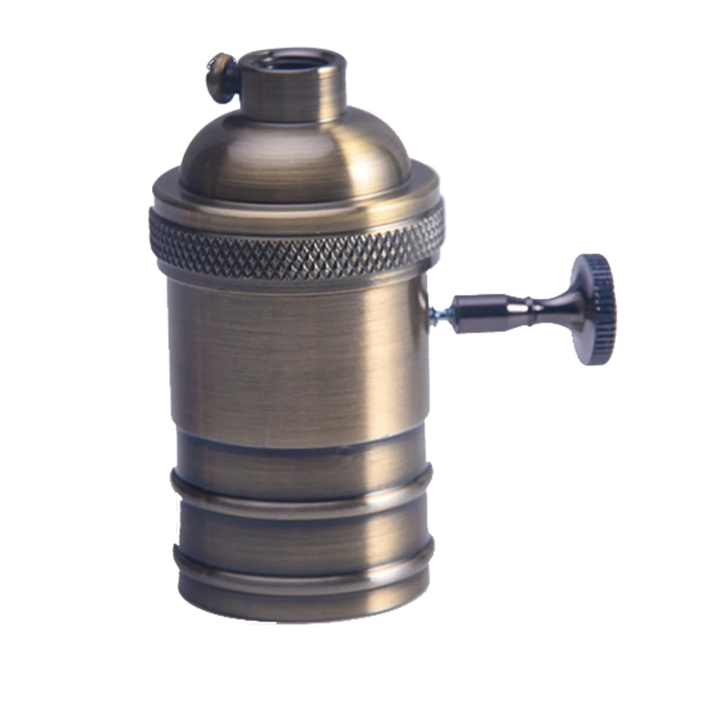 Aeneous Brass Лампа из латуни, держатель, лампа E26/E27, антикварная медь, ретро - Цвет: Aeneous Brass