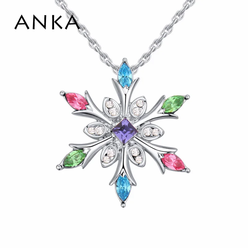 

ANKA luxury crystal snowflake pendants necklaces with top quality necklace gift for women Crystals from Austria #122711