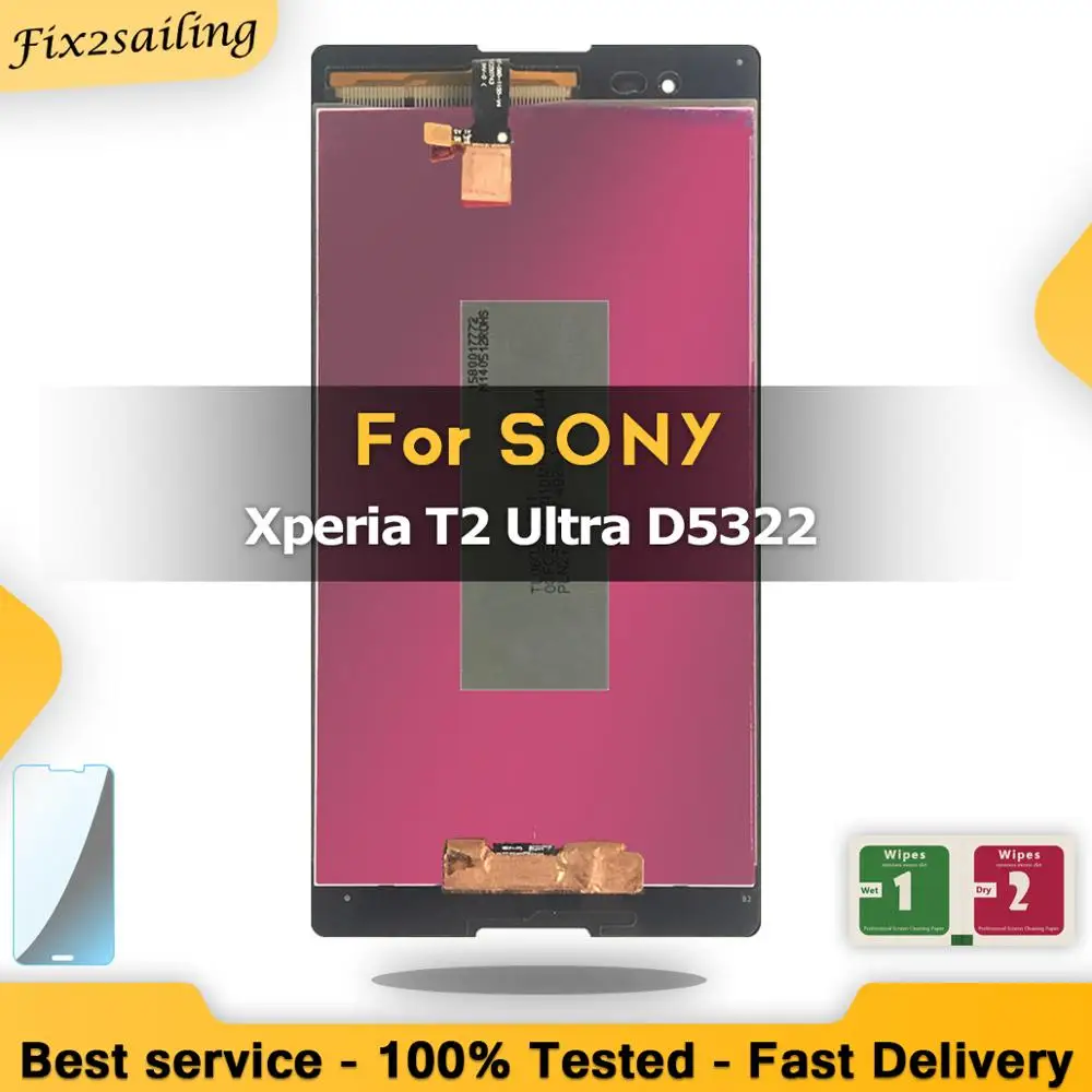 ЖК-дисплей с дигитайзером в сборе для SONY Xperia T2 Ultra 6 0 дюйма сенсорный экран D5322 D5303