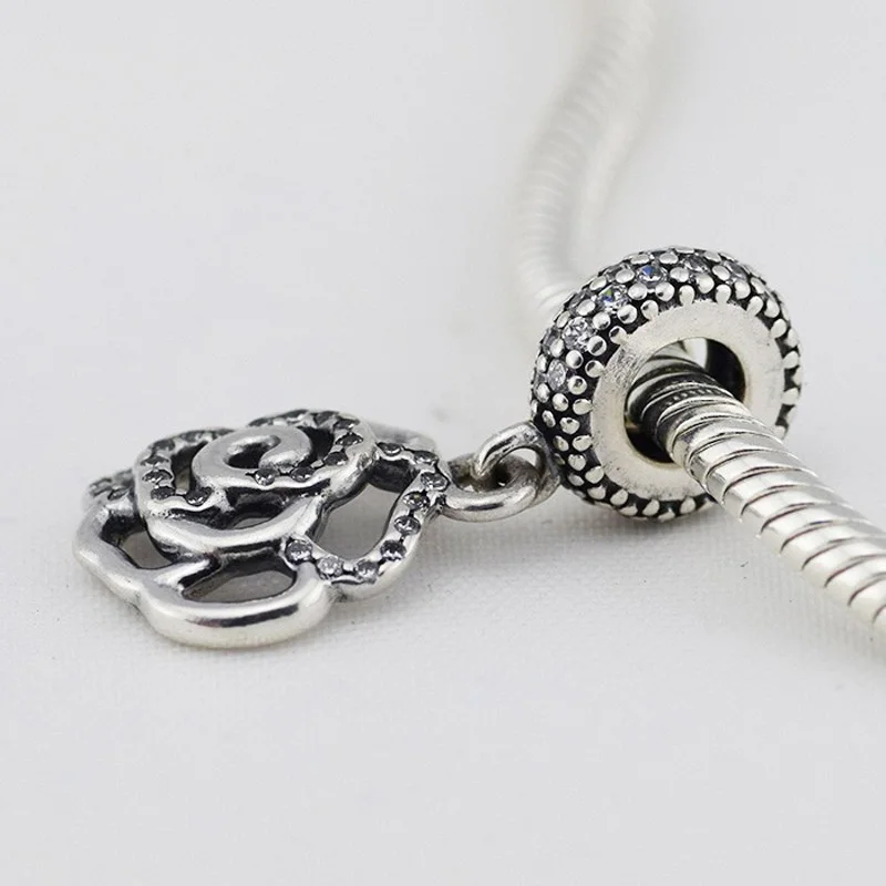 Женское колье из серебра 100% пробы с фианитом|bead bracelet charm|beads charmsbeads for jewelry |