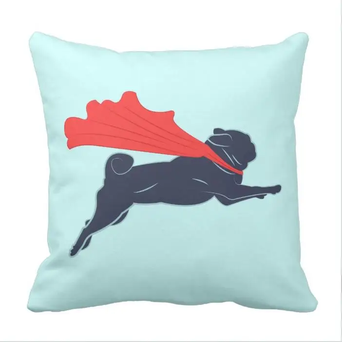 Чехол для телефона с изображением милого черного и белого мопса собаки|pillow case|throw