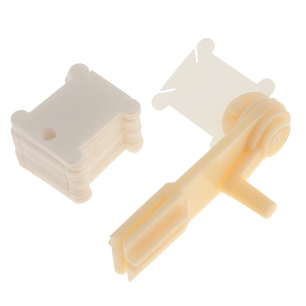 Ручной намотчик резьбы для пряжи и шерсти с 30 пластиковыми бобины|Принадлежности