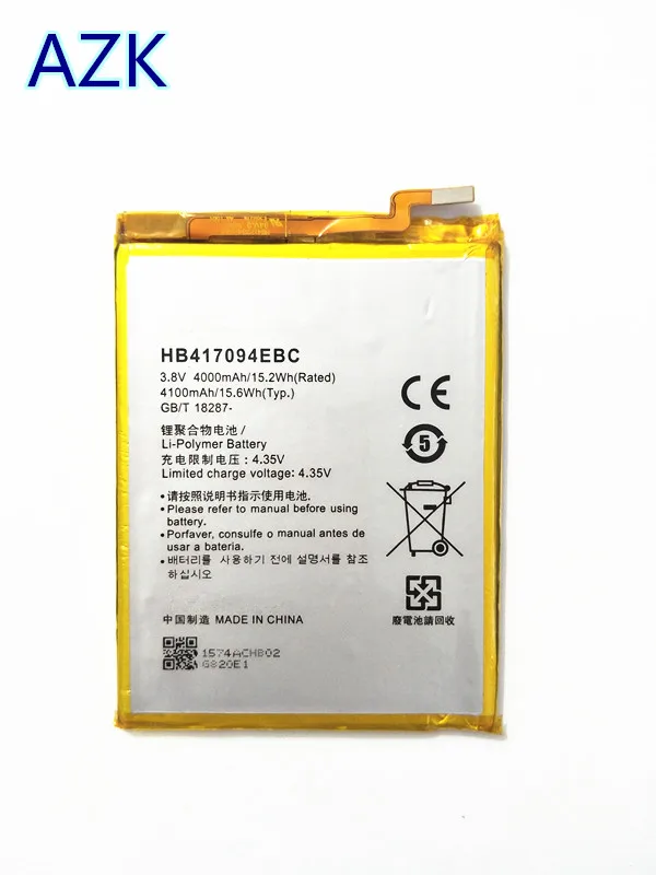 АЗК Высокое качество 4000 мА/ч HB417094EBC Аккумулятор для Huawei MATE 7 MT7 TL10 CL00 сотовый