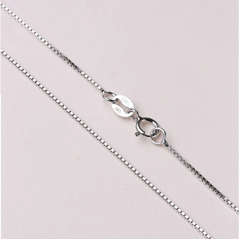 

18" High Quality 925 Sterling Silver Chain Necklace Women Girls Ladies Box Chain Necklace Jewelry Wholesale