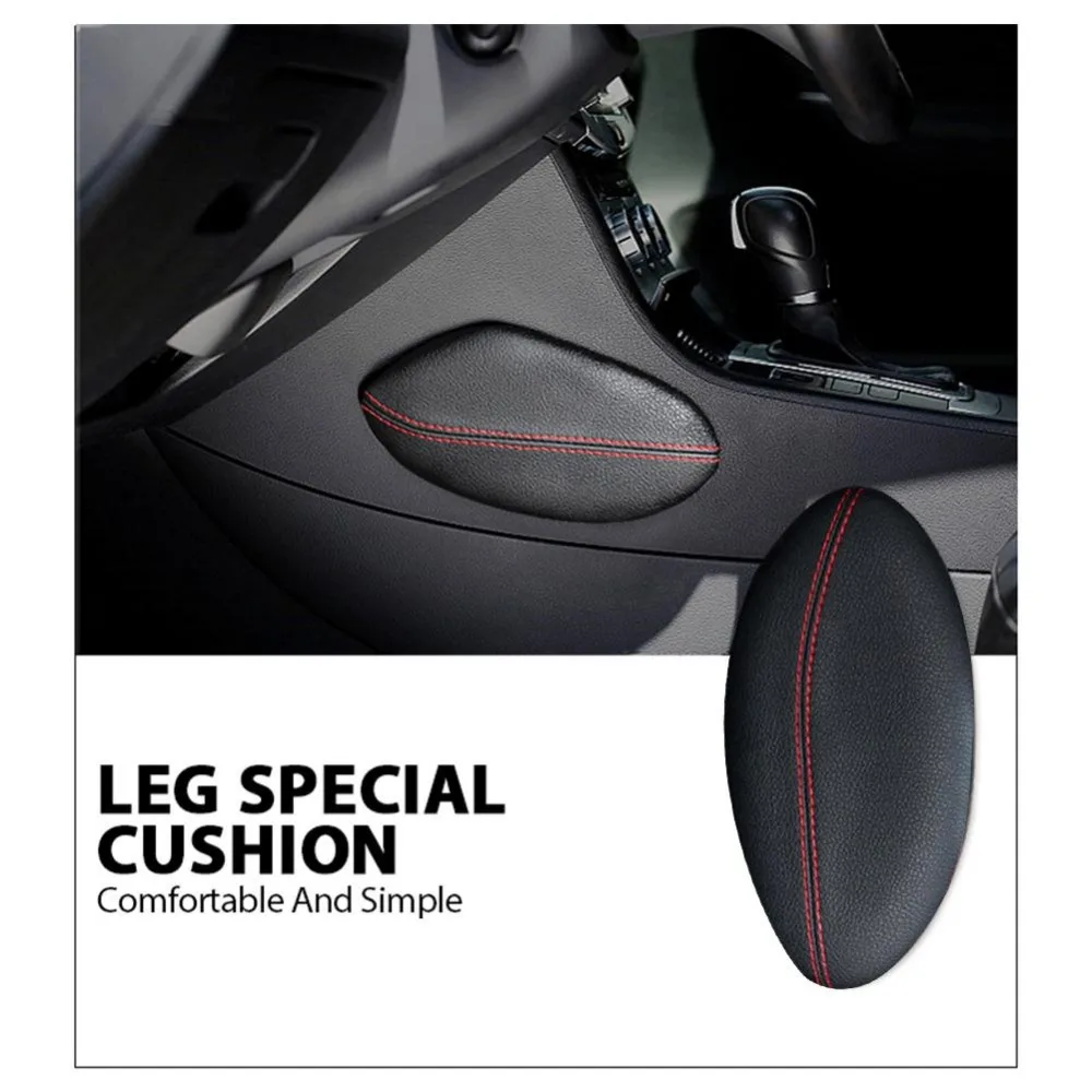 

2019 Universal Car Seat Cushion Foot Support Pillow Leather Leg Cushion Knee Pad Thigh Support Pillow Interior Car Accessories