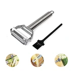 Овощерезки, быстрое устройство для нарезки овощей из нержавеющей стали, кухонные приспособления с чистящей щеткой, кухонные аксессуары для моркови, резаки