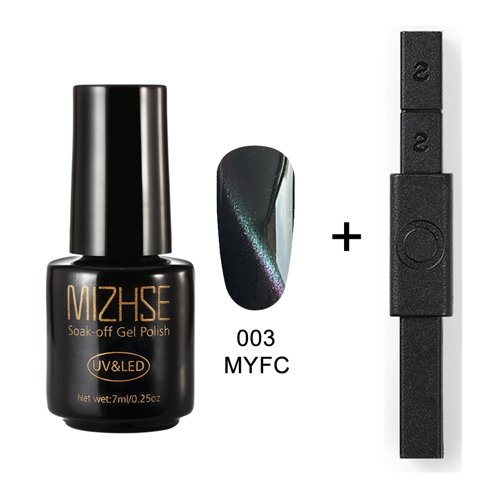 MYFC003 and BLCT MIZHSE Cat гель для глаз Декоративный Лак для ногтей 5D 12 стиль кошачьи глаза УФ гель лак УФ-лак для ногтей лак с сильной магнитной доской - Цвет: MYFC003 and BLCT