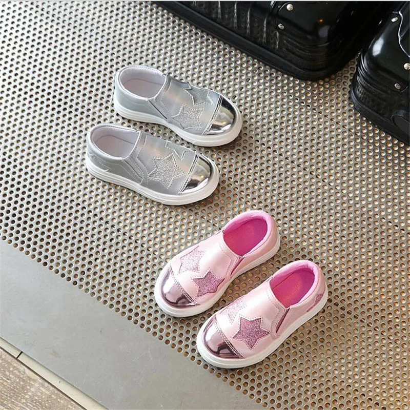 Retail 2021new fashion children's shoes girl beautiful star casual flat size 26-36 | Детская одежда и обувь