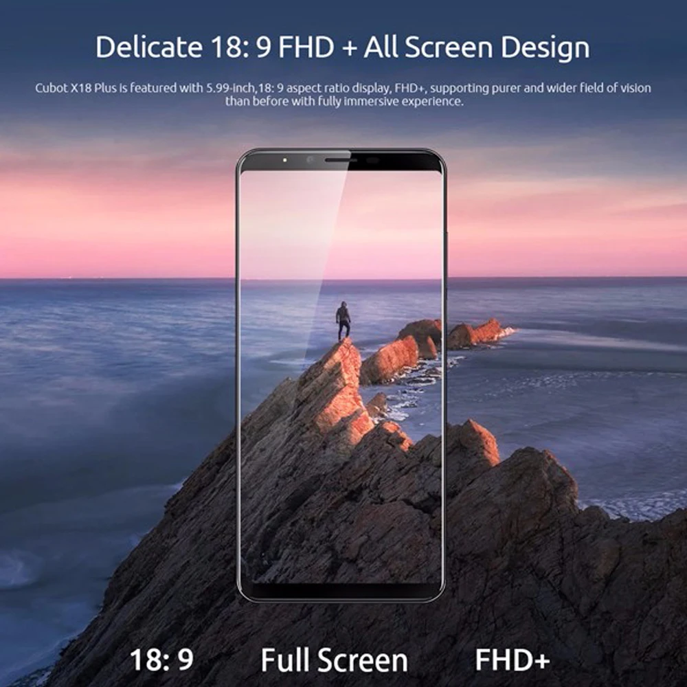 CUBOT X18 Plus 4 г смартфон Android 8 0 5 99 &quotMTK6750T 1 ГГц Octa Core ГБ + 64 4000 мАч 20.0MP 2.0MP отпечатков