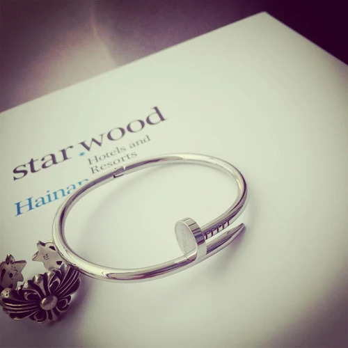 Шурупы ногтей манжеты браслеты медь любовь для женщин золото Pulsera Jewelry