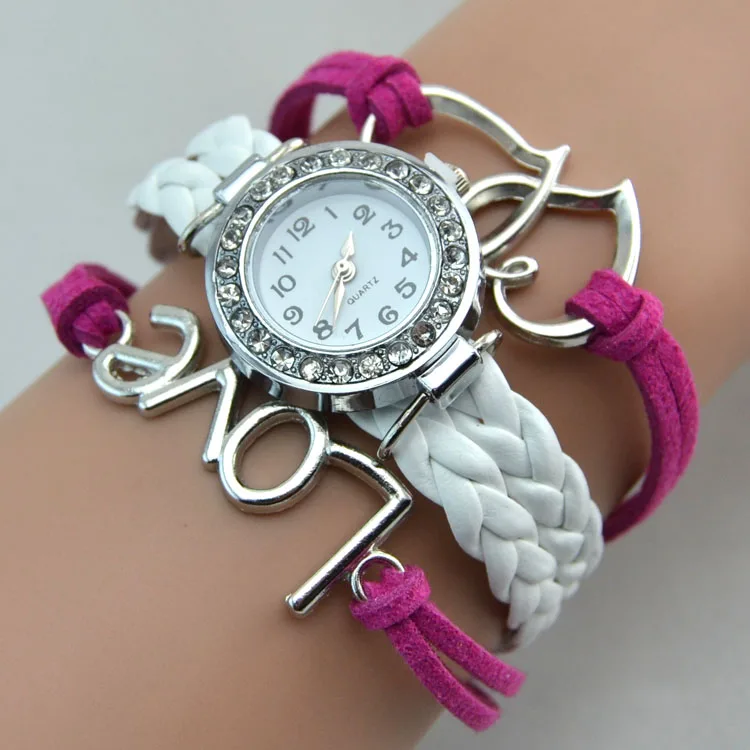 Новый дизайн модные цифровые наручные часы для девочек ремешок с сердечком