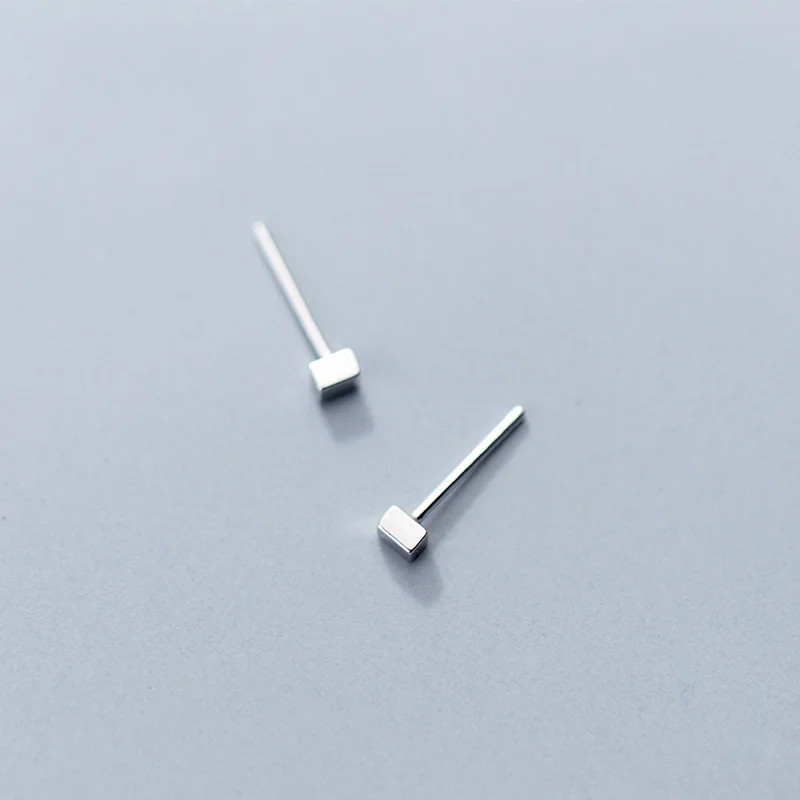 Женские серьги гвоздики из серебра 925 пробы с кубиками|Серьги-гвоздики| |