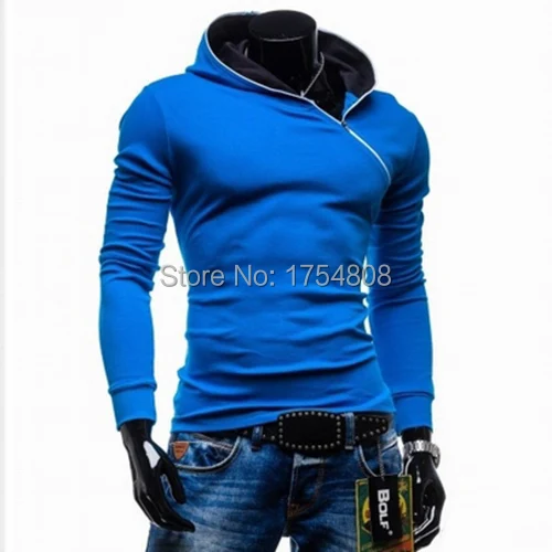 2015 New Fashion Brand Casual Winter Men's Jacket Diagonal zipper Slim Fit Hoodies Men High Quality Sports Hoody Sweatshirts | Мужская