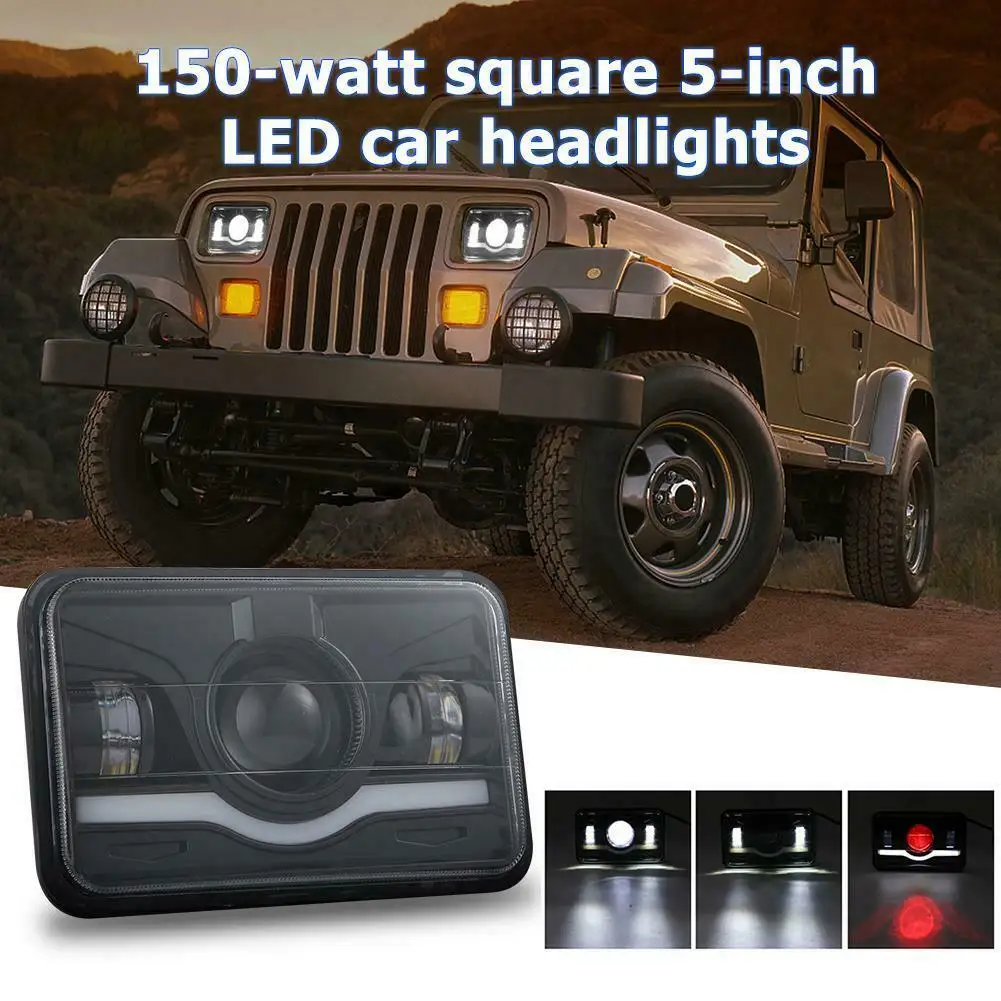1 шт. 150 Вт квадратные 5-дюймовые 4X6 &quot6000K 15000LM фары для грузовика LED противоударные
