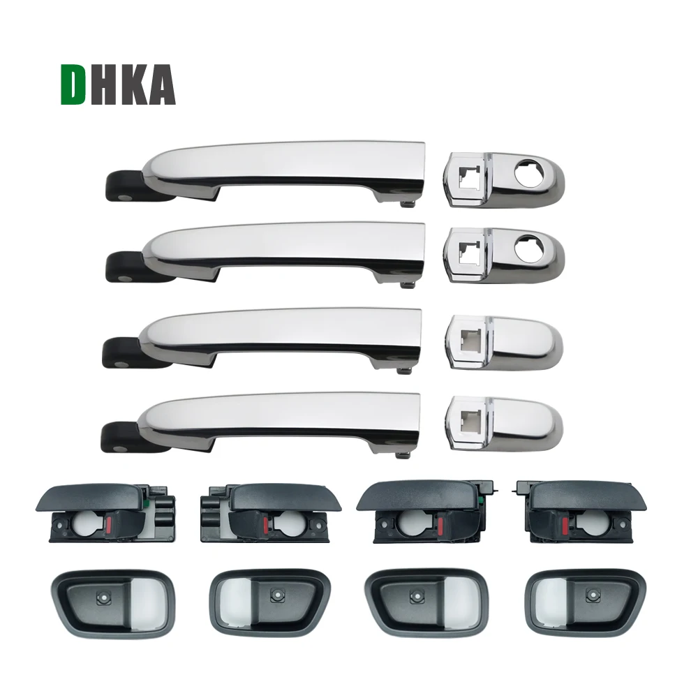 Внутренняя и внешняя дверная ручка DHKA для HYUNDAI ACCENT 07 11 2007 2008 2009 2010 2011 хром|door