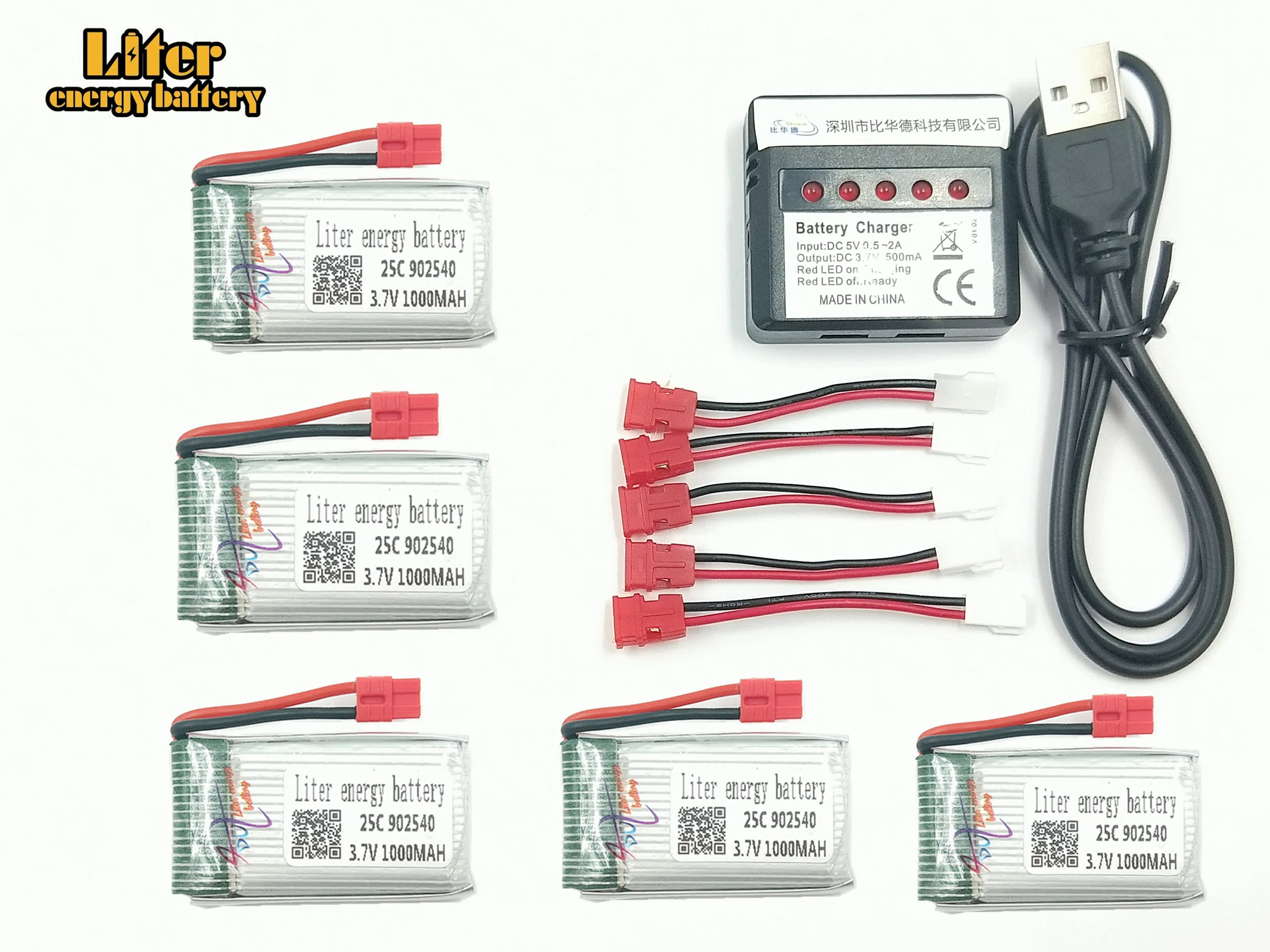 3 7 V 1000mAh 902540 LiPo батарея интегрированное зарядное устройство для SYMA X5hw x5hc RC Дрон
