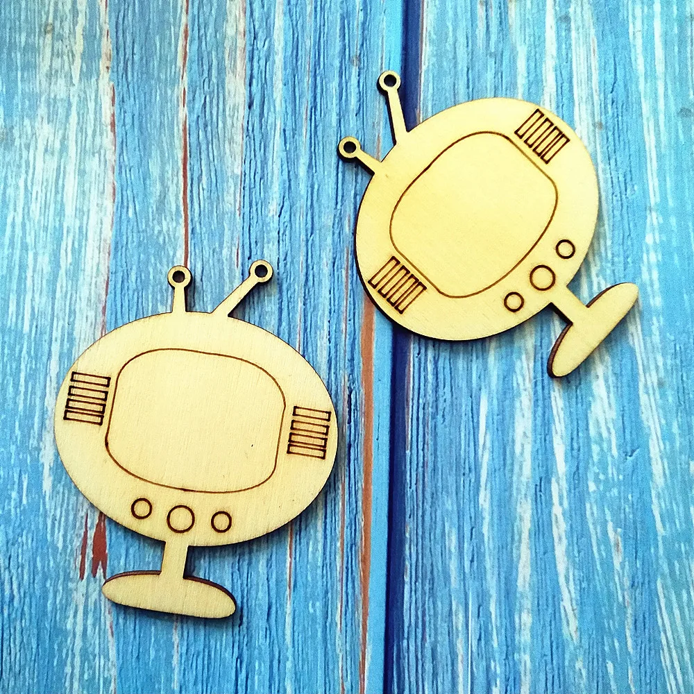 10 шт. деревянная винтажная форма ТВ Ретро телевидение Искусство ремесло